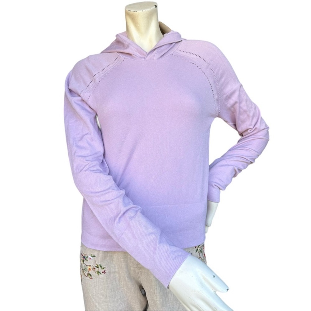 Fabletics Lavender Purple Workout ADA Seamless L/S Hoodie Size Medium NWT